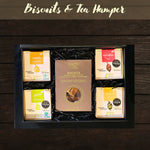 Biscuits & Tea Hamper includes delectable sweet & savoury 'biscotti-style' bites with an assortment of our gourmet organic teas from Ancient Olympia Greece.