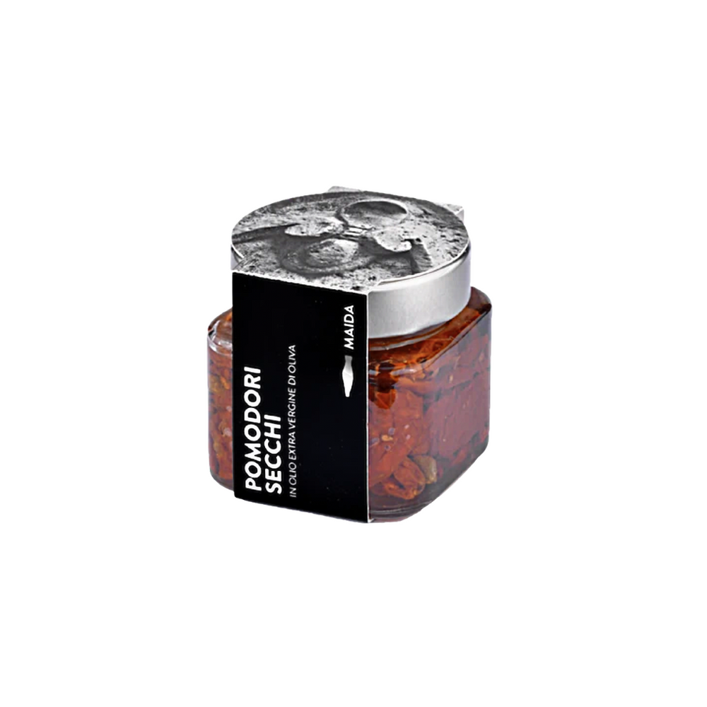 Maida Sun Dried Tomatoes honour the rich flavours of tomatoes grown in the  Mediterranean. A sweet, salty and acidic gourmet sun-dried tomato.