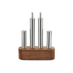 The Olipac Filare 4-piece oil, vinegar, salt and pepper set comes on a beautiful wooden base and is the perfect dinner table addition. 