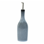 Tourron Denim Blue Ceramic Oil Bottle 'huilier', 500ml, beautifully handcrafted from the South of France.