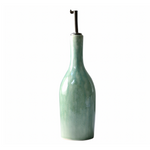 Tourron Jade Ceramic Oil Bottle 'huilier', 500ml, beautifully handcrafted from the South of France.
